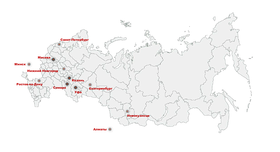 Карта присутствия АКЭЛ